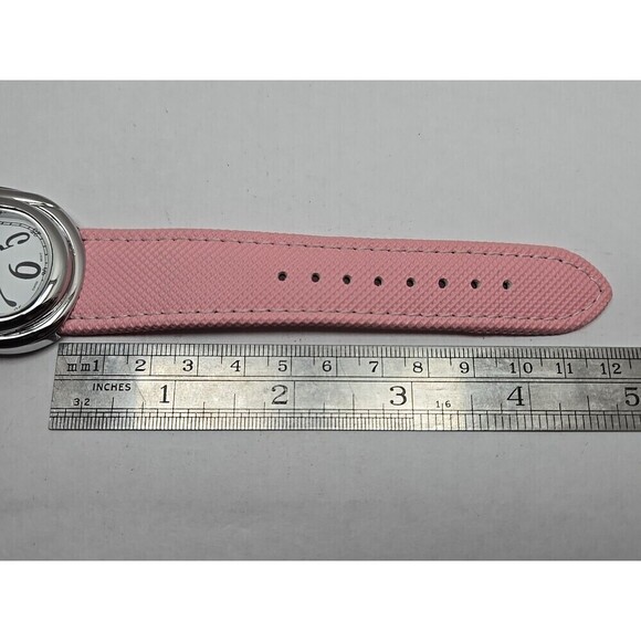 Activa Swiss Quartz Watch Oval 37mm Pink Strap 30M WR New Battery Womens Classic main image 4
